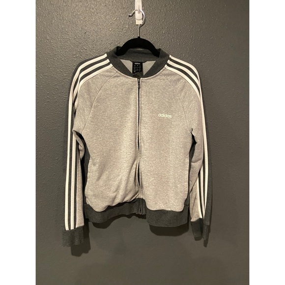 adidas Tops - Adidas Heather Gray Track Jacket